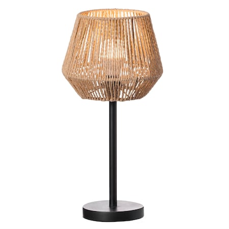 Vintiquewise eative Paper Rope Lamp with Plug in Cord On/Off Switch for Bedroom, Living, Playroom and Entryway QI004405